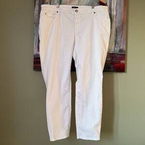 Eileen Fisher Slim Ankle Jeans Women's 16W White EUC